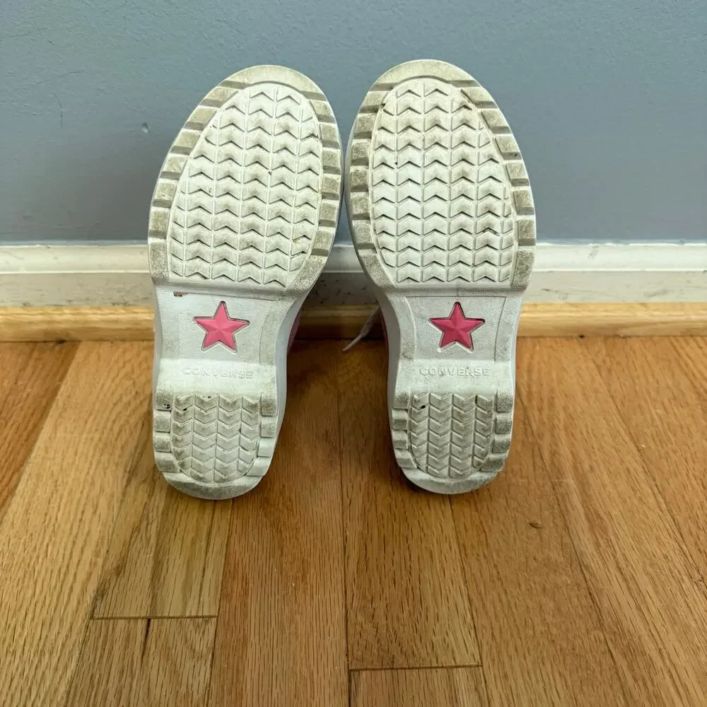 Converse Chuck Taylor All Star Pink Lugged Lift Platform Sneakers Little Kids 11
